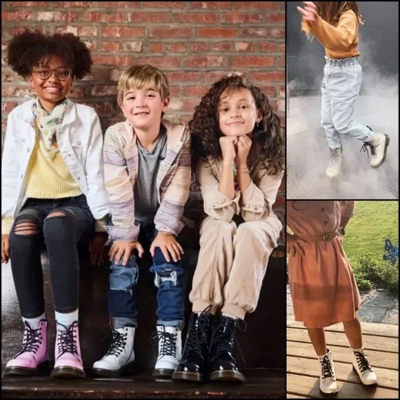 Dr. Marten White Lace-up Boots Shoes - Picture 3 of 16